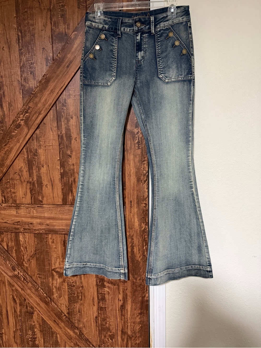 Rockin C Women Flared Leg Denim Jeans 29x31 - Picture 2 of 5
